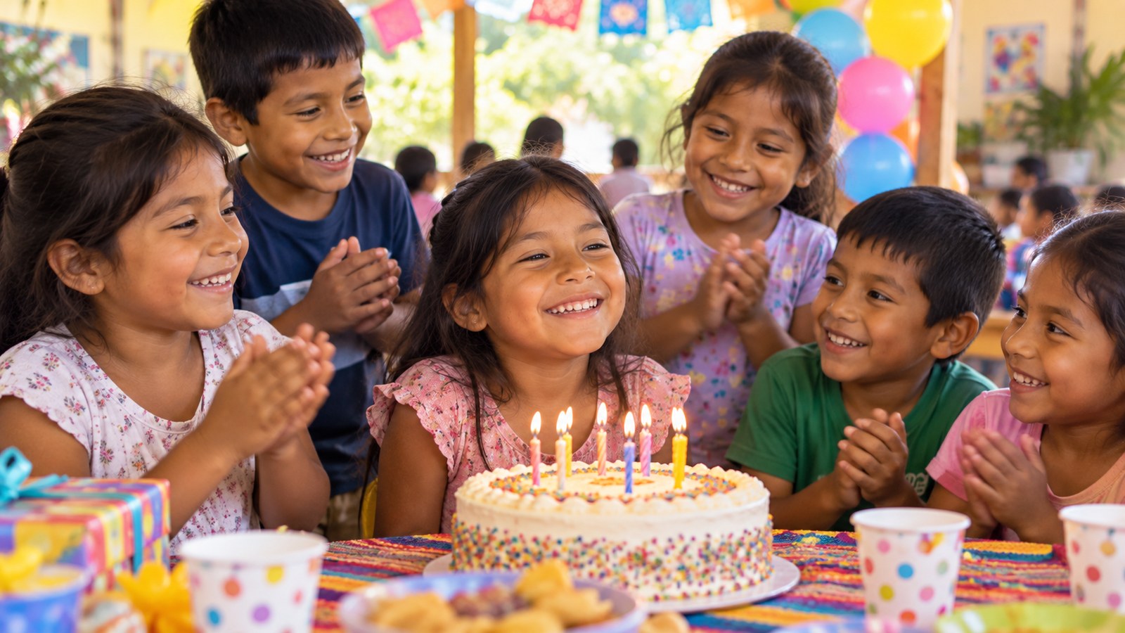 Niños celebrando juntos un momento especial
